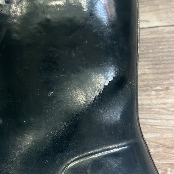 Hunter Boots Tall Navy Blue Women’s Size 8 Rain Boots - FLAWED Cracking - Picture 6 of 8